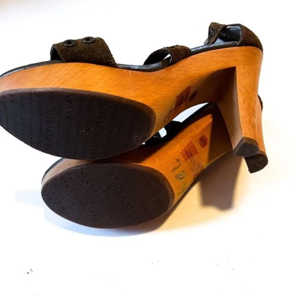 Banana Republic Bethel Suede Heel Sandals NEW!!